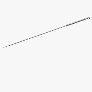 3D model Long Acupuncture Needle Silver