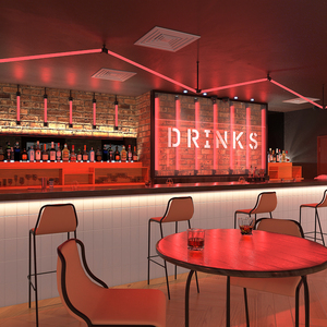 3D Modern Bar Interior Design