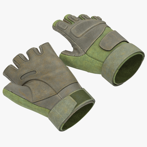 3D model US Soldier Gloves 2 Green