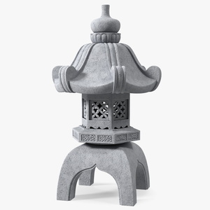 Japanese Stone Lantern 3D