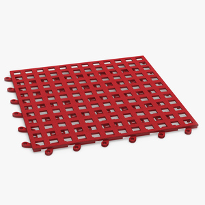 3D Plastic Floor Mat Red