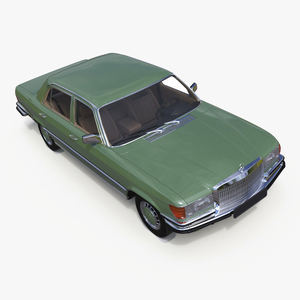 Classic Mercedes Benz 350 SE Green 3D model