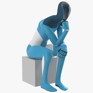 Robotic Humanoid Thinker Pose 3D model