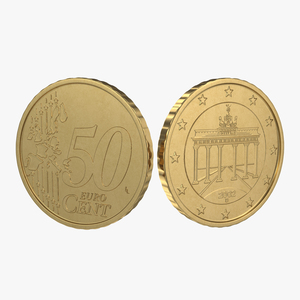 German Euro Coin 50 Cent 3D model