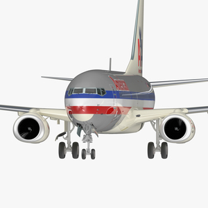 Boeing 737 700 American Airlines Rigged 3D model