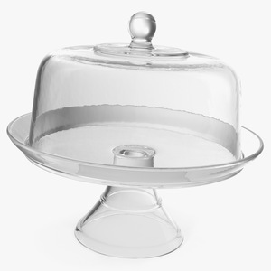 3D Cake Stand Glass with Dome