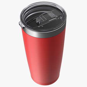 3D model Stainless Steel Thermo Cup Red