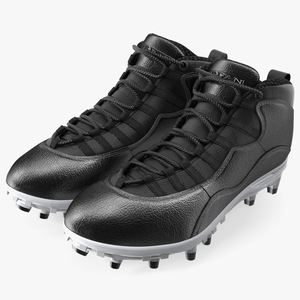 3D model Air Jordan 10 Baseball Cleats Black