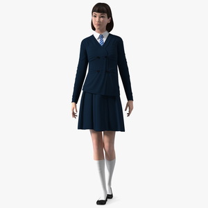 3D Chinese Schoolgirl model