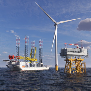 3D Voltaire Jack Up Vessels Offshore Wind Farm Installation