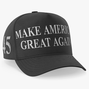 Trump Baseball Cap Black No Signature 3D