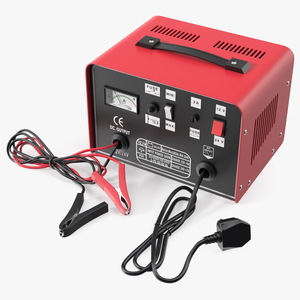 Car Battery Charge Red 3D