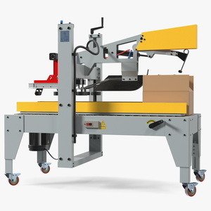 3D Auto Carton Packing Machine Yellow Rigged