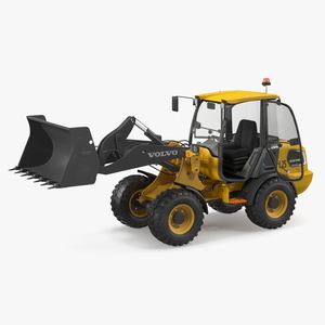 Volvo L25 Electric Loader with Bucket Rigged 3D model