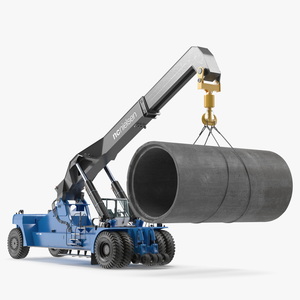 Mobile Reachstacker Nielsen NCN 180TH Lifting Concrete Pipe 3D model