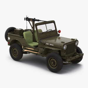 3D Military Jeep Car Willys M38 model