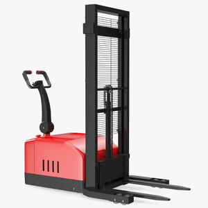 Powered Forklift with Fixed Legs Rigged 3D model