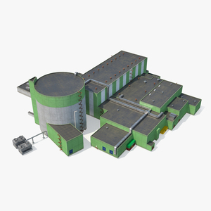 3D Nuclear Power Plant Reactor Building