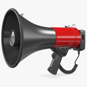 Megaphone Bullhorn Speaker with Siren 3D