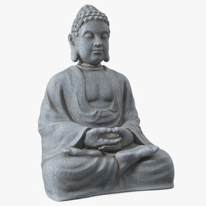 3D Meditating Buddha Stone Statue for 3D Print model