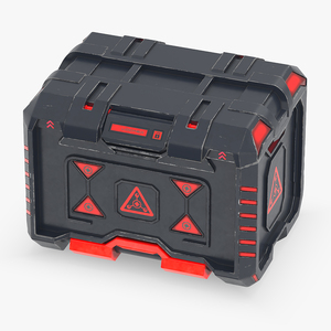 Sci-Fi Storage Crate Locked 3D