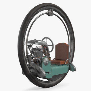 3D model Historic Riding Monowheel Used