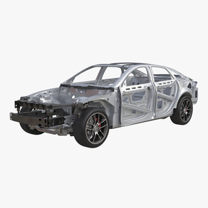 Car Frame with Chassis 2 3D model