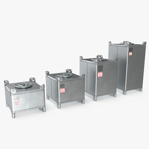 3D 120-550 Gallon Stainless Steel IBC Tote Tank Set model