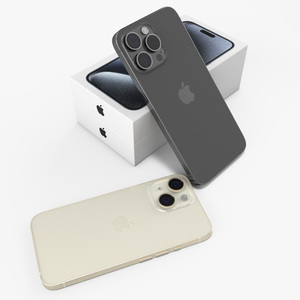 3D Apple IPhone 15 Different Colors Unpacked