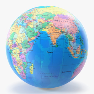 3D Political World Globe