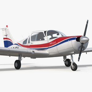 3D model Piper PA28 161 Cherokee Rigged