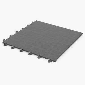 3D model Interlocking Garage Floor Tile Grey