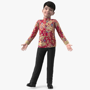 3D model Chinese Boy Traditional Tang Jacket