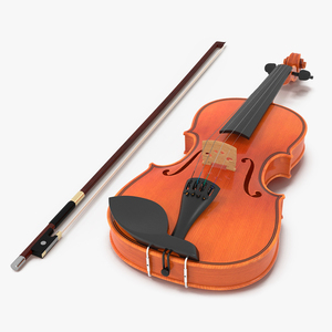 Classic Violin and Bow 3D