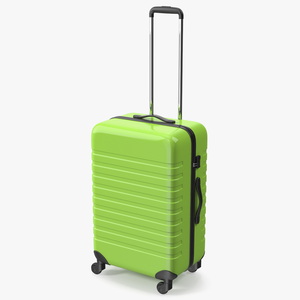 Hard Shell Travel Suitcase with Extendable Handle 3D model