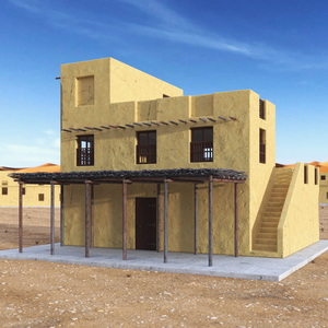 Arabian Traditional House with Canopy 3D