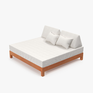 Wooden Kingsize Bed 3D model