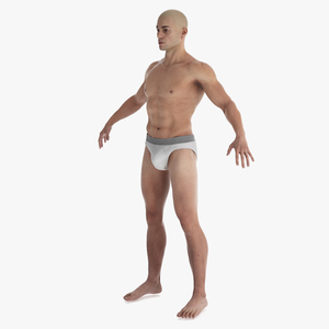 3D Fit Male Human Figure A-pose model