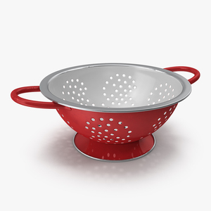 3D model Vintage Red Colander