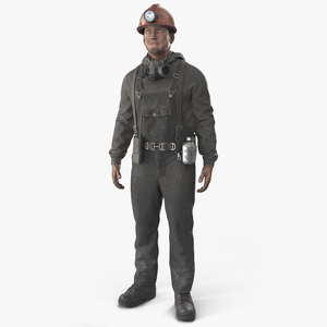 Coal Miner in Pose Fur 3D