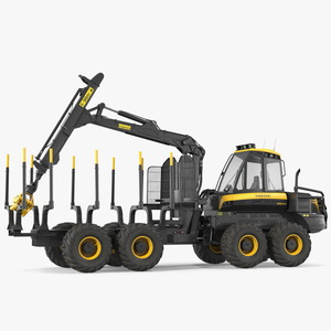 Forwarder Ponsse Buffalo 8W Rigged 3D model