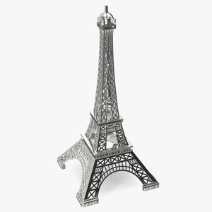 3D Eiffel Tower Silver Souvenir model