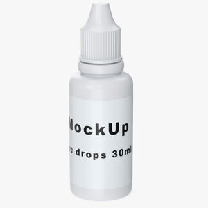 3D Eye Drops Bottle 30ml Mockup model