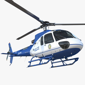 3D model Police Helicopter Eurocopter AS 350