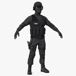 3D SWAT Police Officer Tactical Gear model