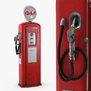 3D Vintage Gas Pump