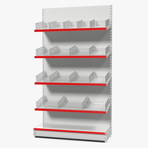 Gondola Store Shelving 3D