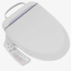 Round Smart Bidet Toilet Seat 3D model