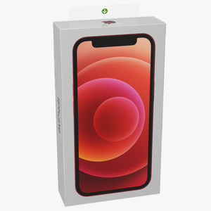 3D model iPhone 12 mini Box Product RED