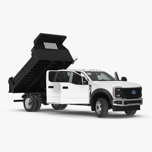 3D Ford F550 Super Duty Black Dump 2023 Rigged model